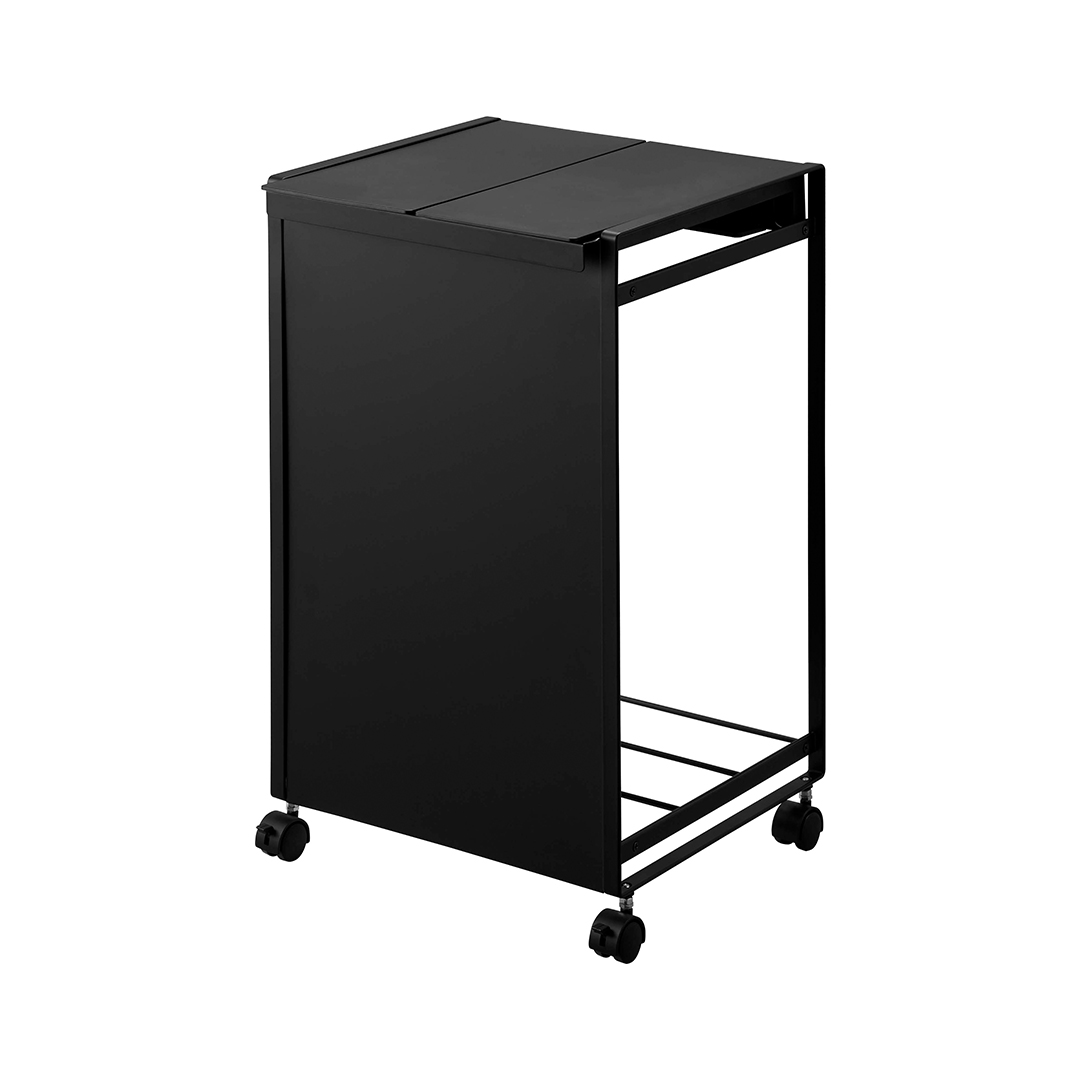 蓋付き目隠し分別ダストワゴン タワー 2分別 ホワイト