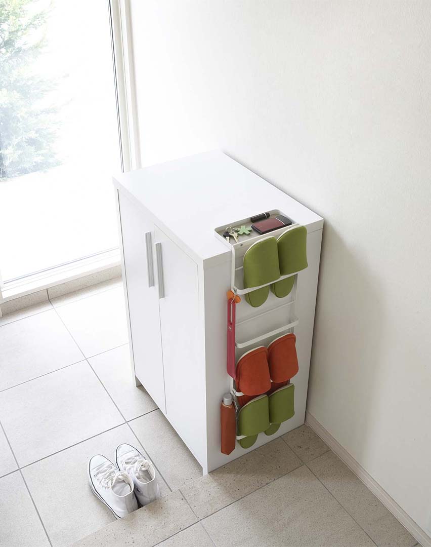 引っ掛け式スリッパラック タワー ホワイト