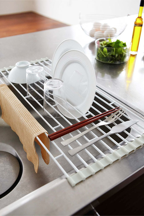 折り畳み水切りラック プレート S ホワイト
