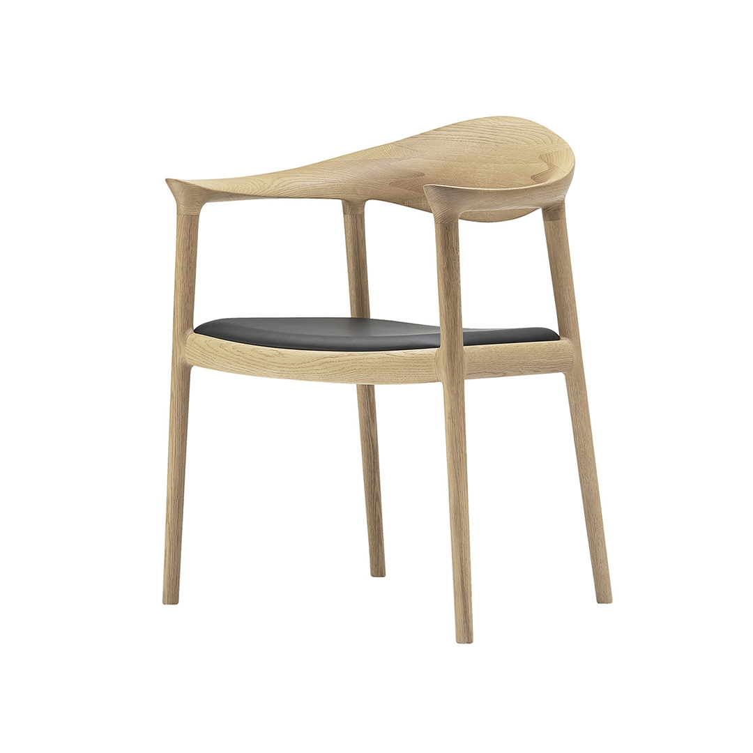 ARM CHAIR ダークブラウン-R2