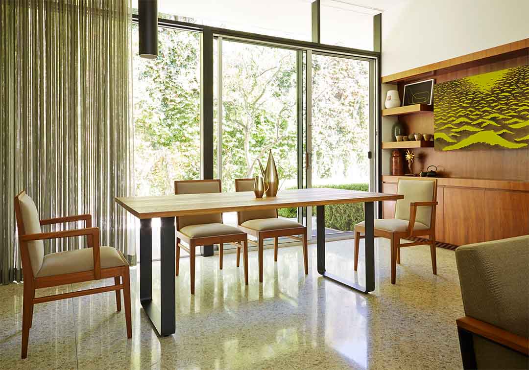 MD607 ダイニングテーブル W180(脚カラー:ブラック) チーク(D-1)