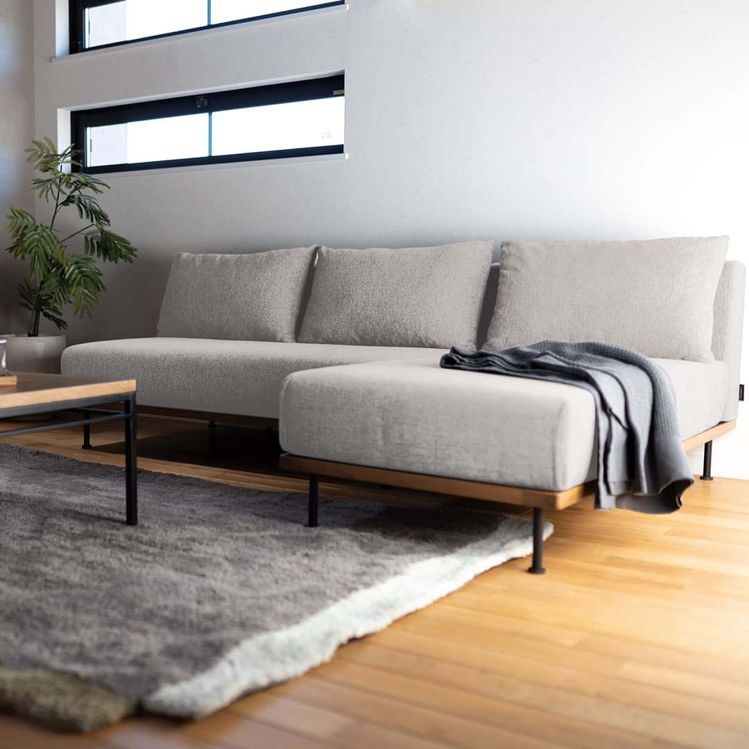 Mote.unit sofa long グレー