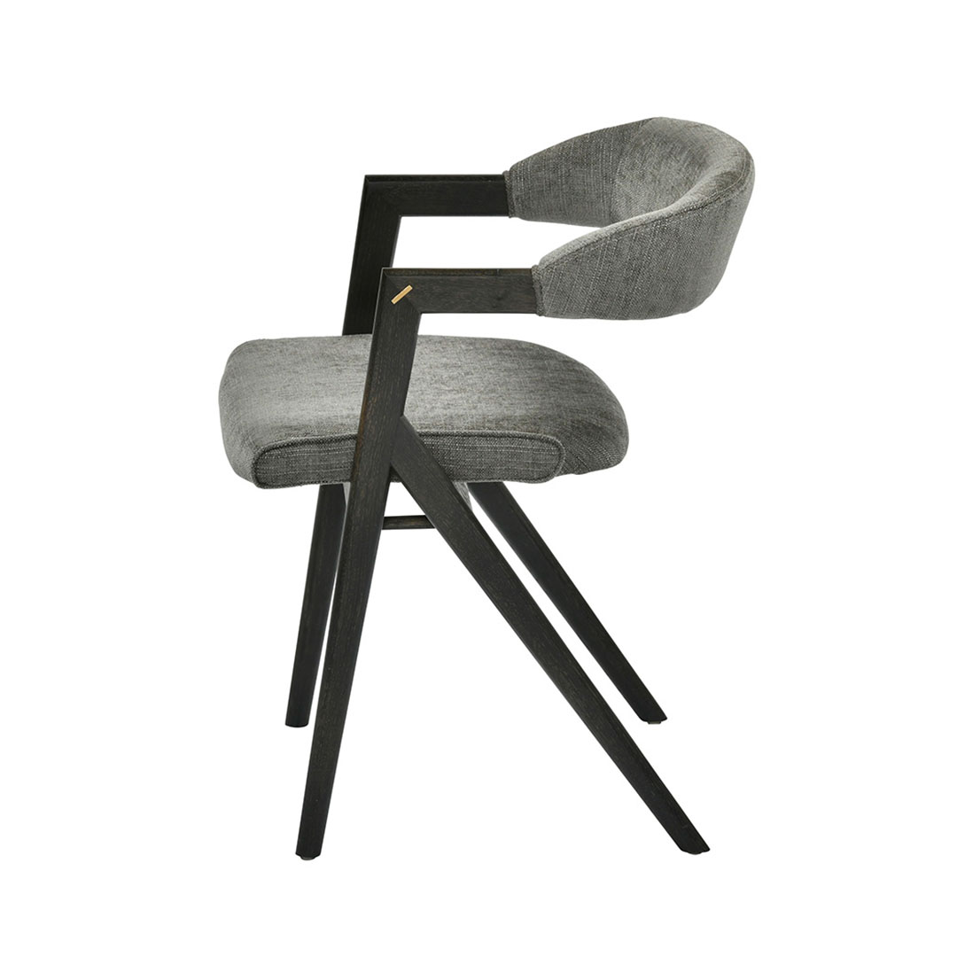 LANNA CHAIR (脚カラー:エボナイズドオーク) エボナイズドオーク / グレーファブリック