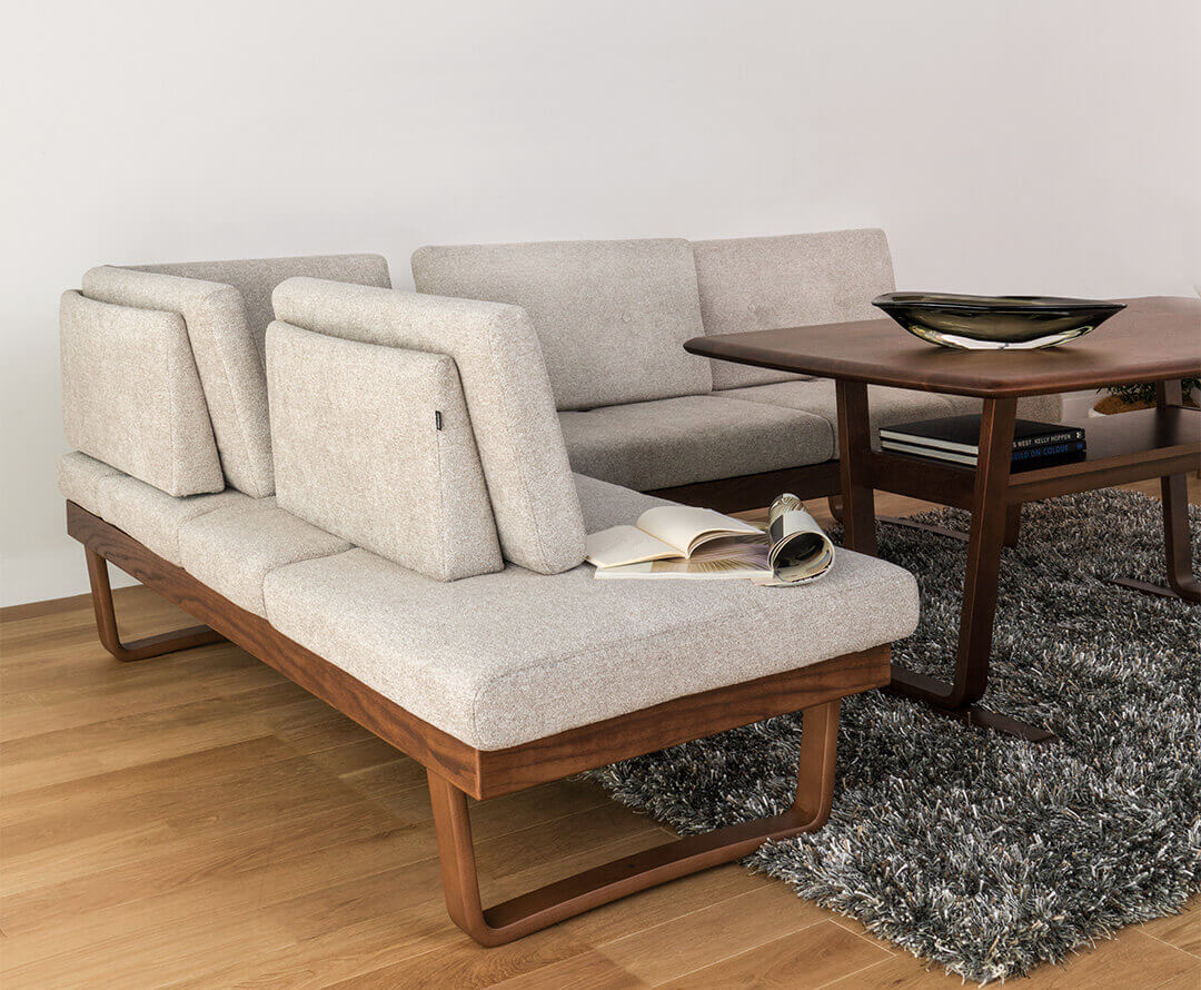 F&BW １人用ダイニングソファ ラルク モカ