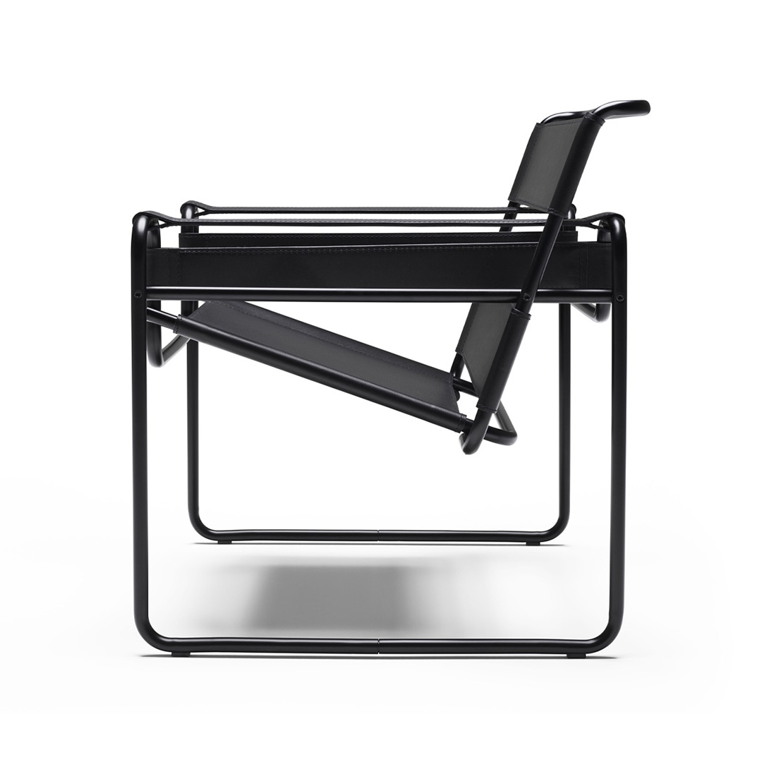 WASSILY LOUNGE CHAIR MATTE FRAME(脚カラー:ホワイト・ウルトラマット) カウハイドホワイトベージュ