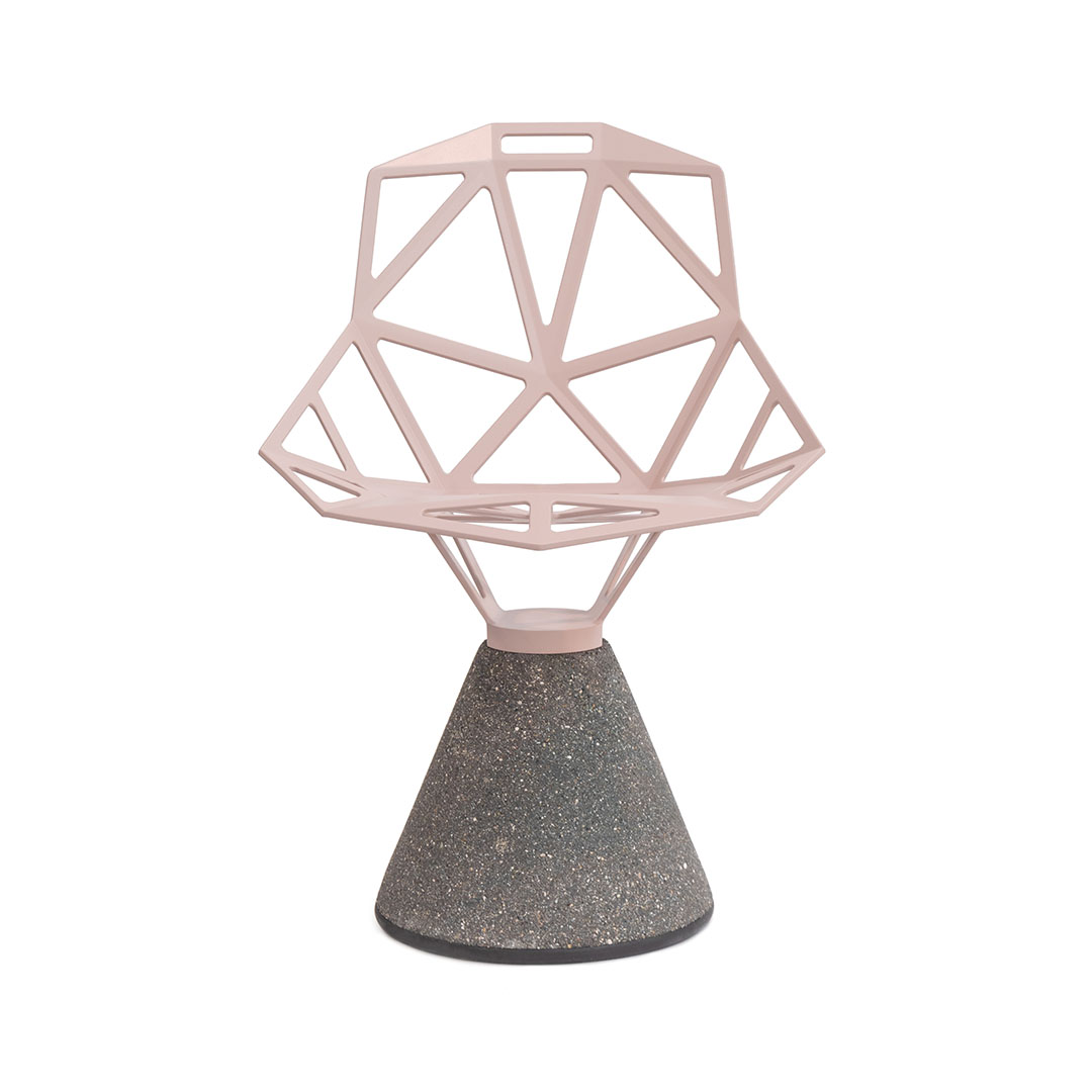 Chair_One Concrete 固定式(脚カラー:ナチュラル) ブラック