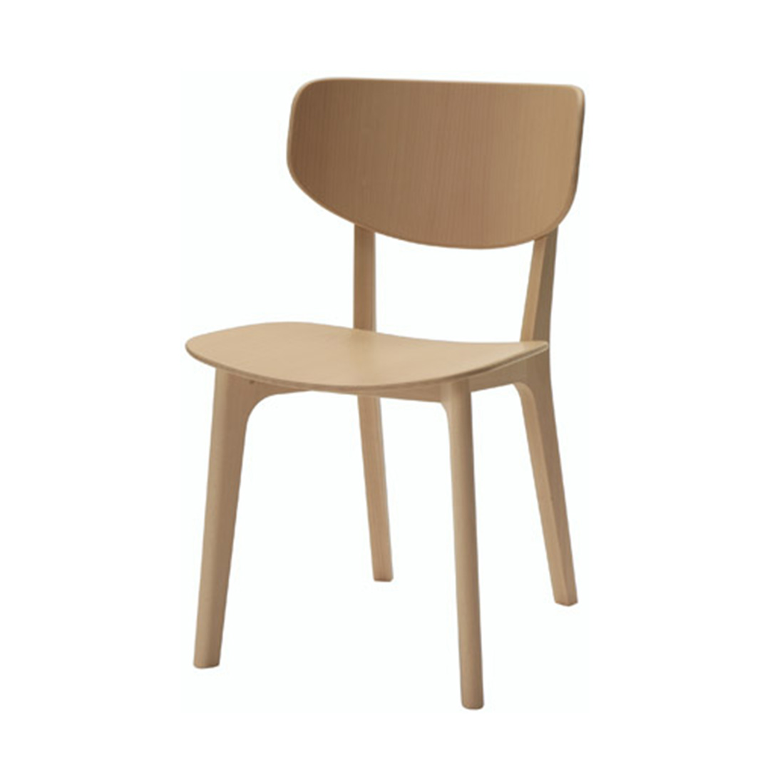 Roundishチェア ビーチ(板座) NL-0ナチュラルホワイト