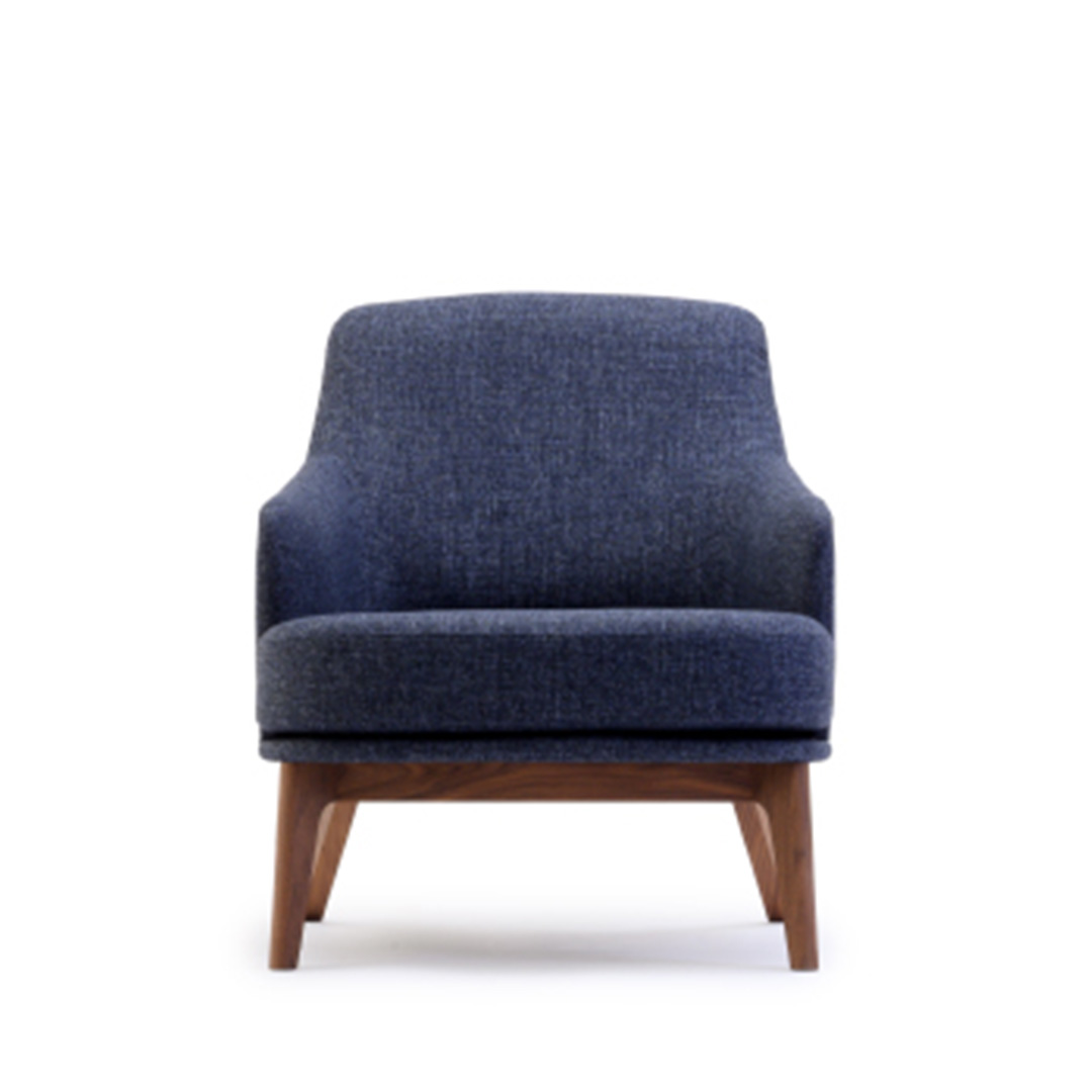 SALA ラウンジチェア ローバック(脚カラー:ウォールナット) F3G01 ライトグレー