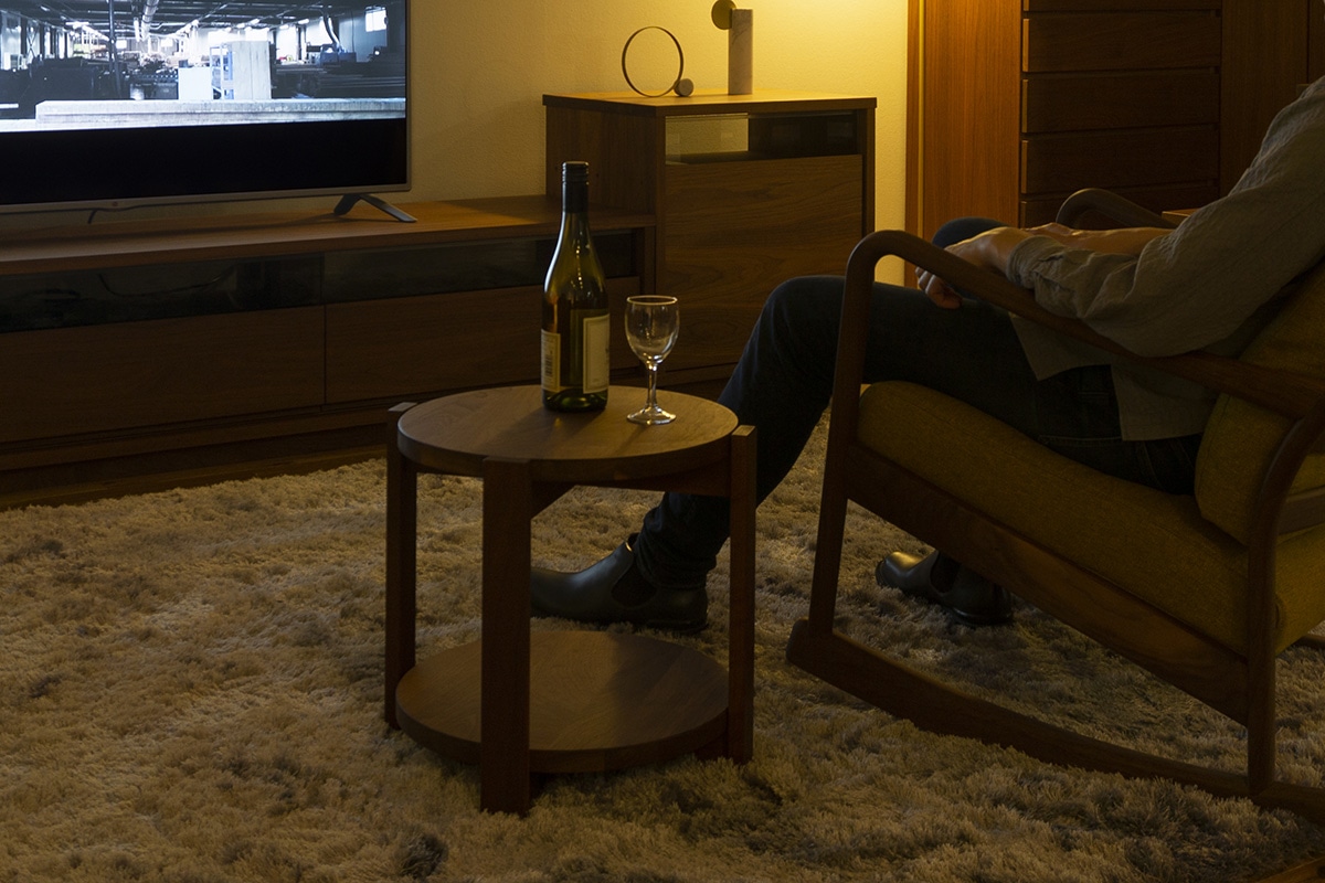 プット サイドテーブル H55 ウォールナット