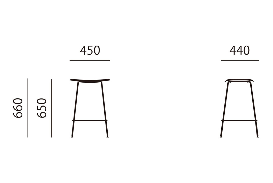 FIBER COUNTER STOOL / TUBE BASE SH65（脚カラー：グレー） グレー