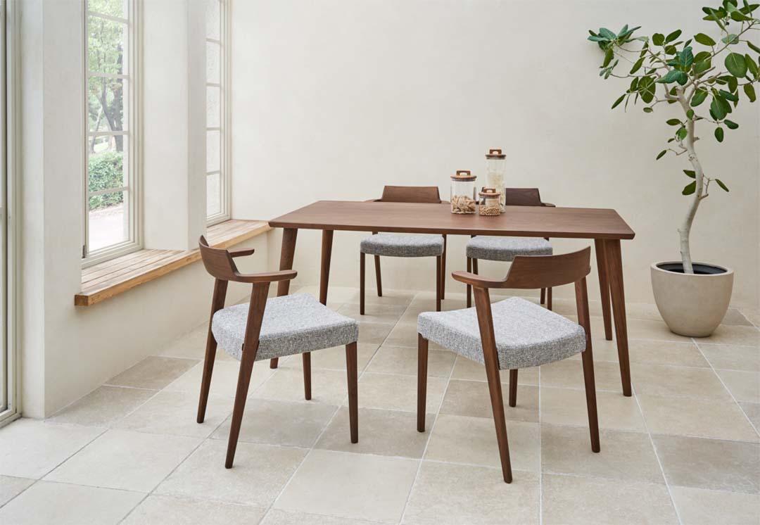 CHARDIN ダイニングチェア（脚カラー：TP） ベガスGY