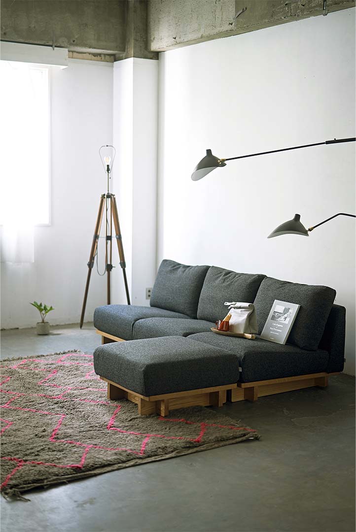 crossing sofa 2seater ベージュ