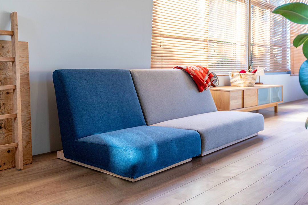 form low sofa 1seater ブルー