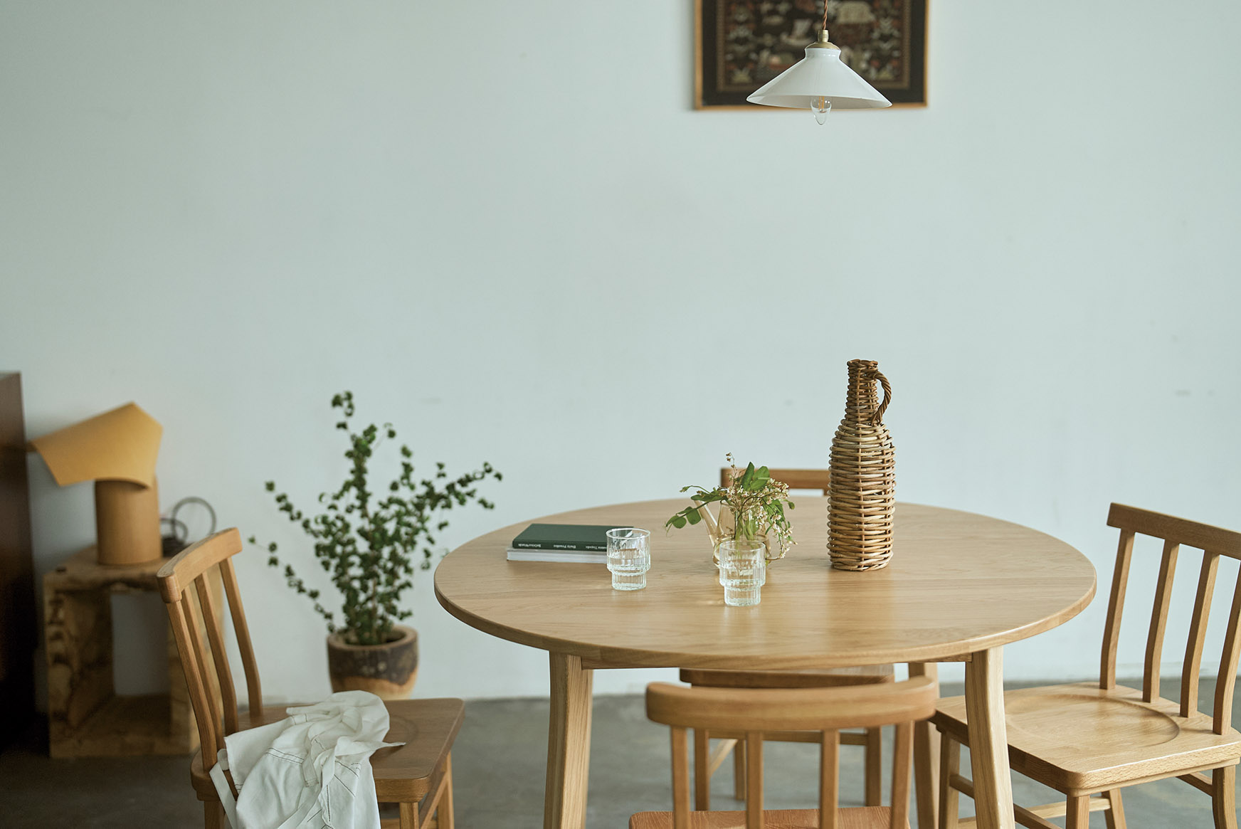 merge dining table φ900 ナチュラル
