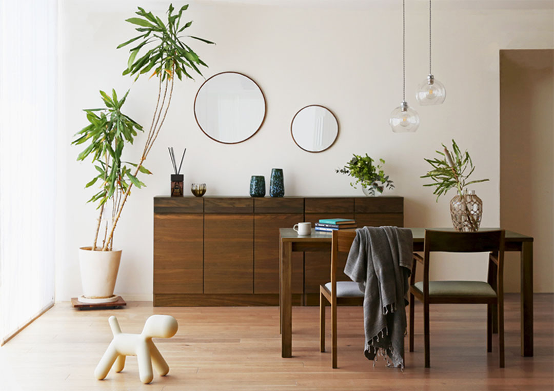 レッチェ 120薄型キャビネット ホワイトオーク