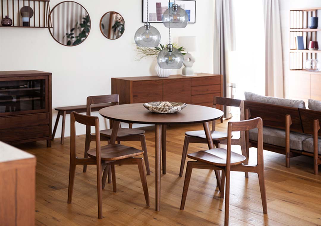 マルーン Φ105ダイニングテーブル ホワイトオーク