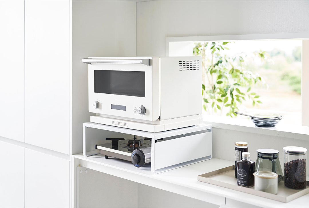 オーブンレンジラック タワー ホワイト