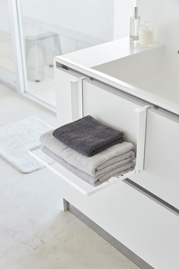 引っ掛け折り畳み棚 タワー ホワイト