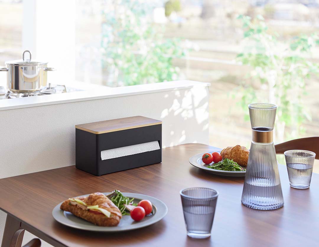 片手でカット隠せるキッチンペーパーホルダー リン S ブラウン