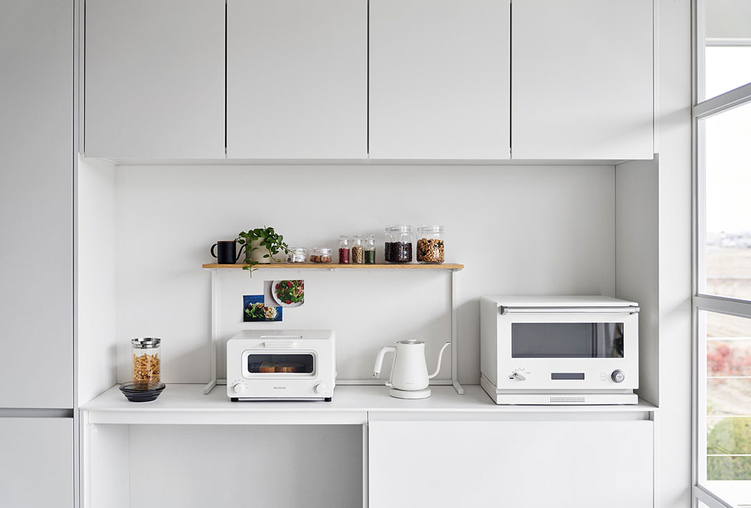 キッチンカウンター上棚 タワー ホワイト