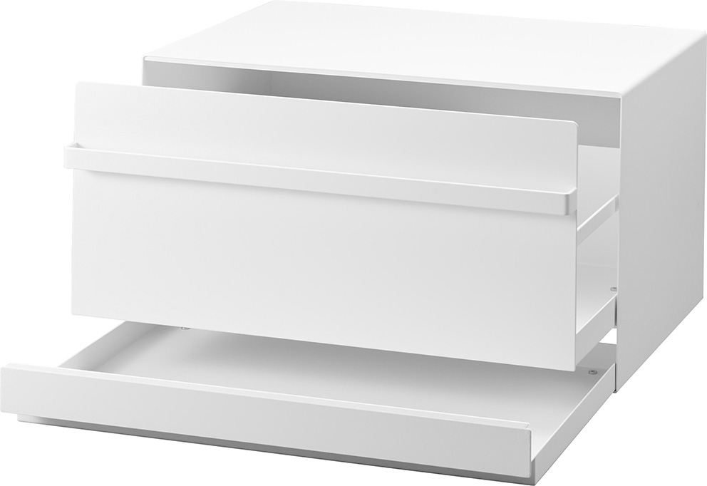 ブレッドケース タワー 引き出し型 2段 ホワイト