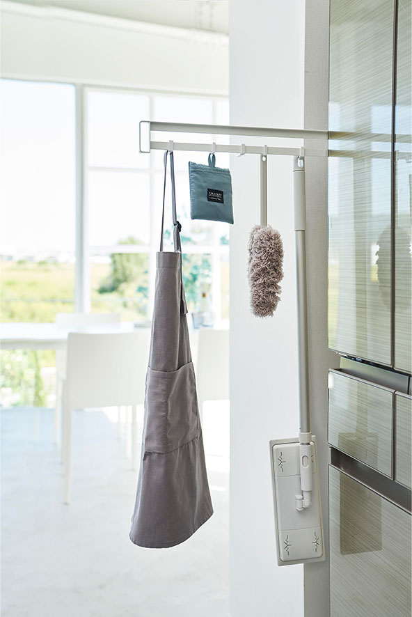 マグネット冷蔵庫横隠せるスライドフック タワー ホワイト