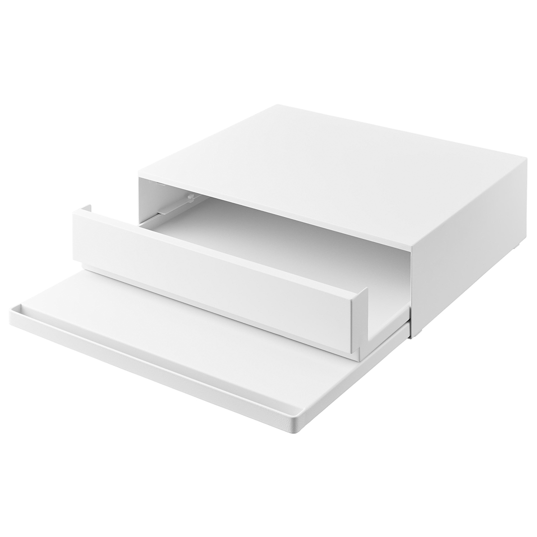 ツーウェイ キッチン家電下引き出し&スライドテーブル タワー ホワイト