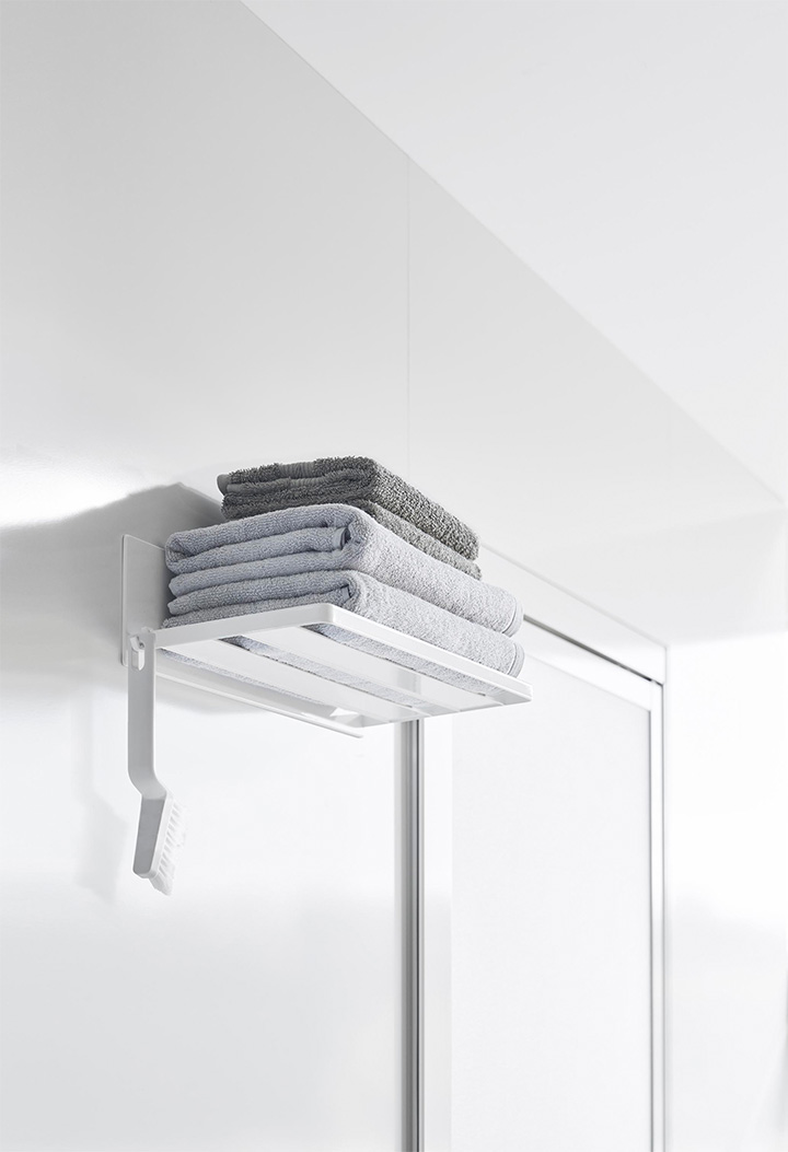 マグネットバスルーム バスタオル棚 ミスト ホワイト