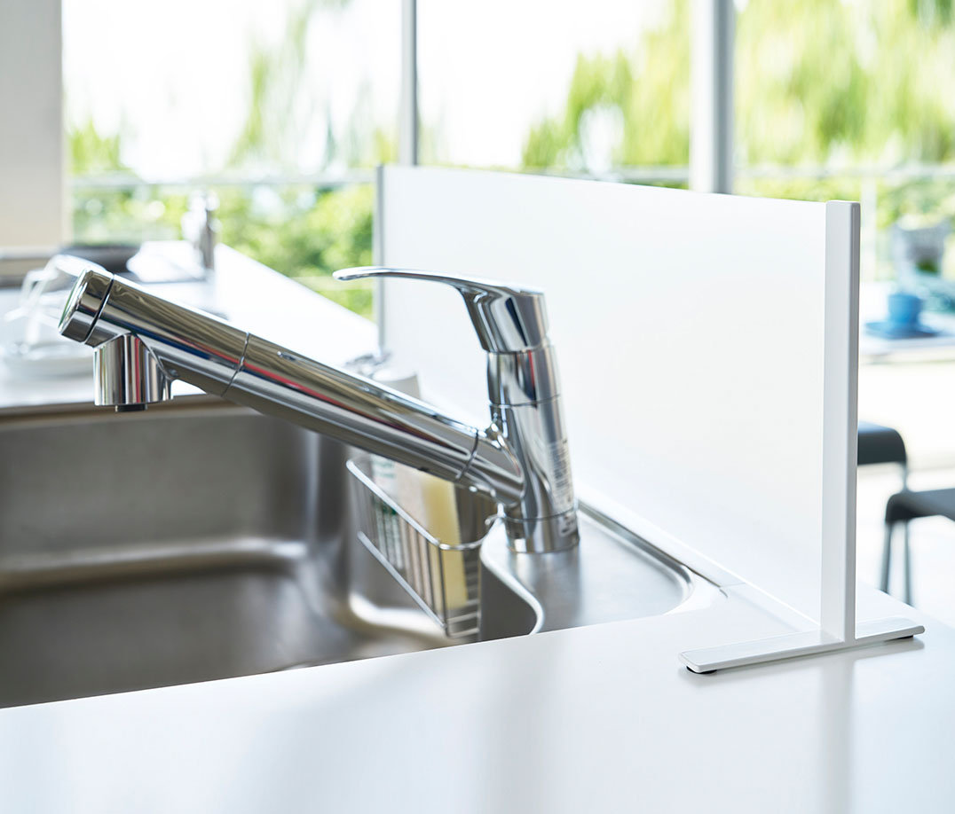 シンク水はね防止スタンド プレート ホワイト