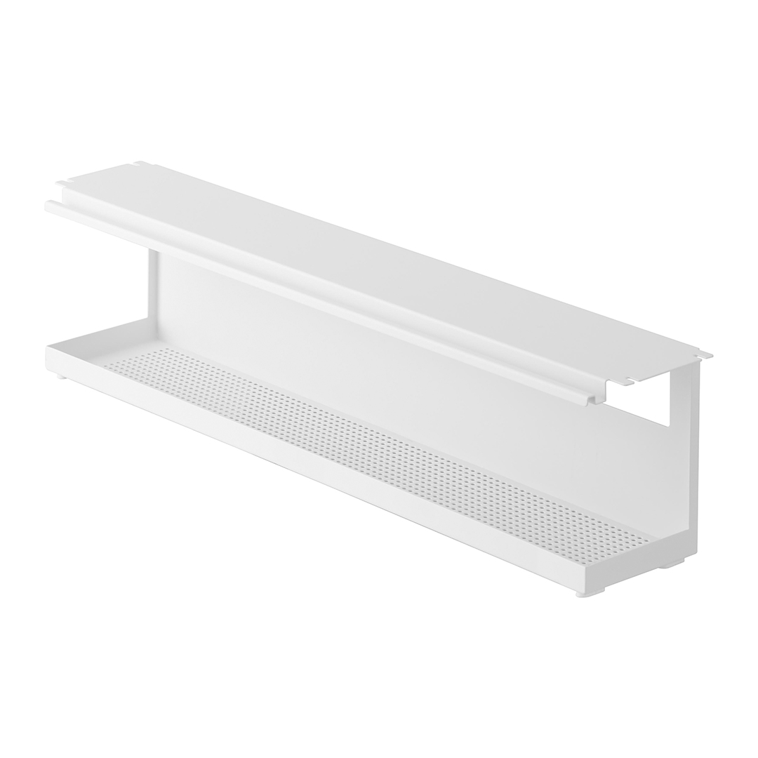 デスク下天板ケーブルラック タワー ロング ホワイト