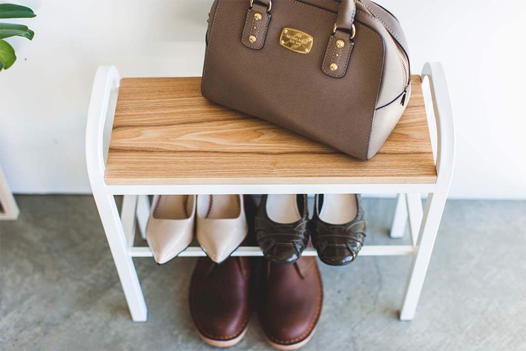 立ちやすいベンチシューズラック タワー ホワイト