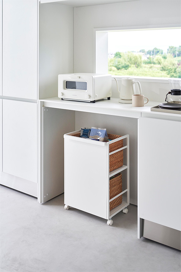 目隠しワゴン タワー ホワイト