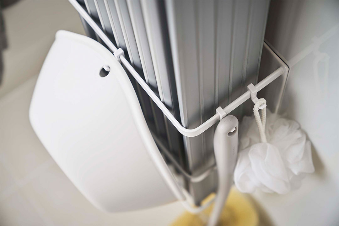 マグネットバスルーム折り畳み風呂蓋ホルダー ミスト ホワイト