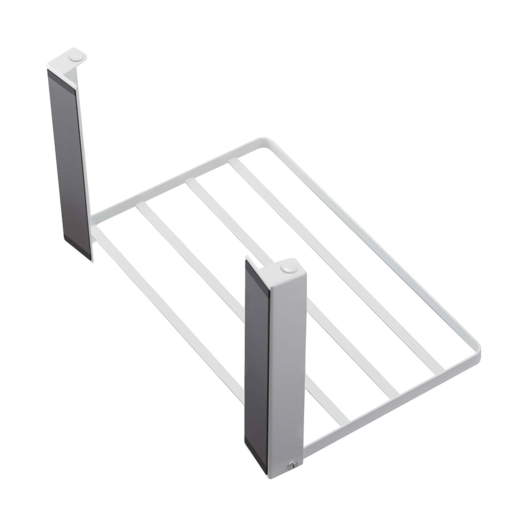 洗濯機横マグネット折り畳み棚 タワー ホワイト