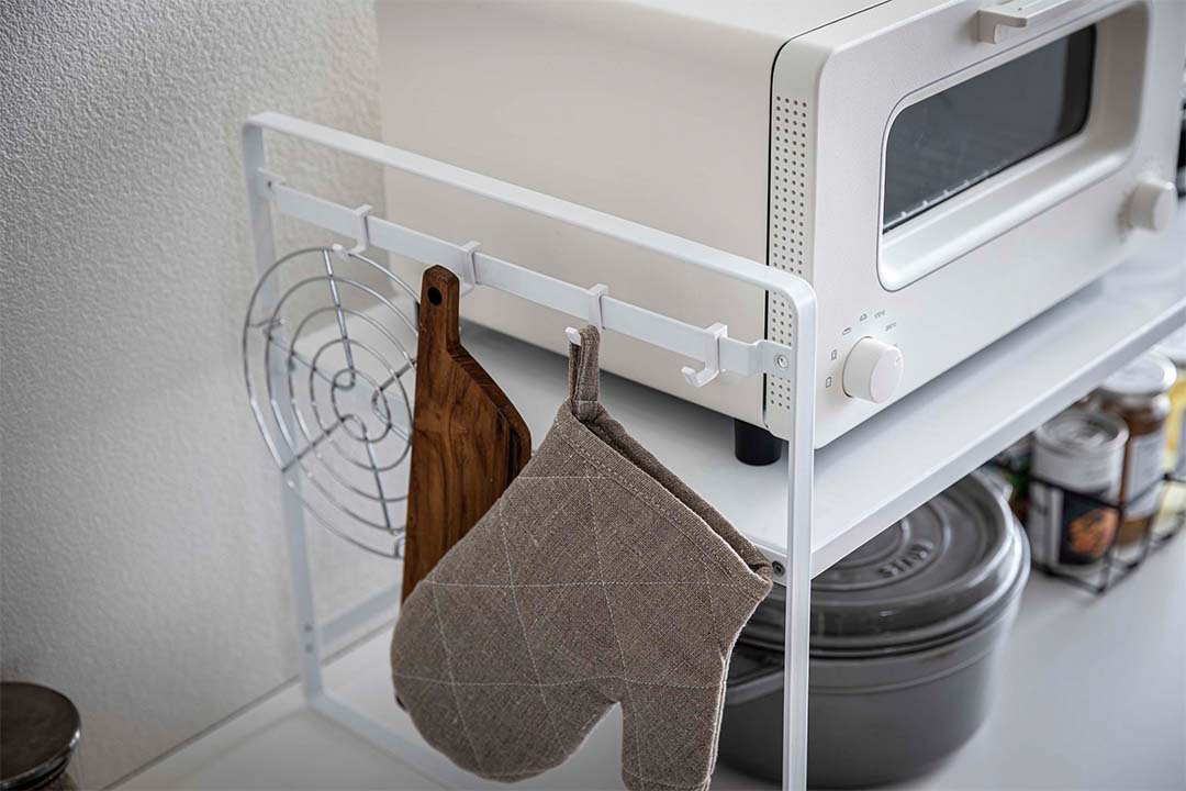 トースターラック タワー ワイド ホワイト