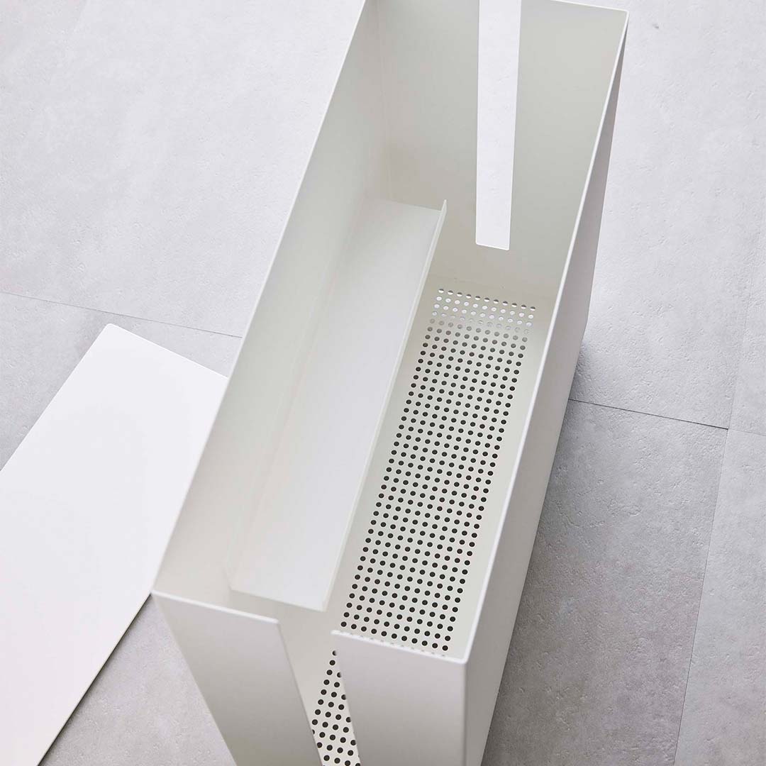 キャスター付きケーブル収納ラック タワー ホワイト