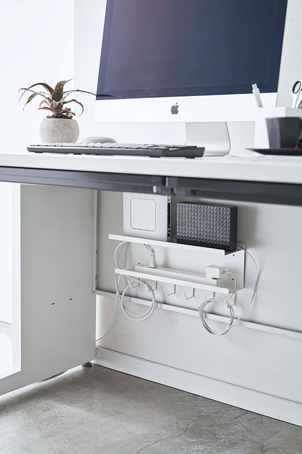 マグネット ケーブル&ルーター収納ラック スマート ホワイト