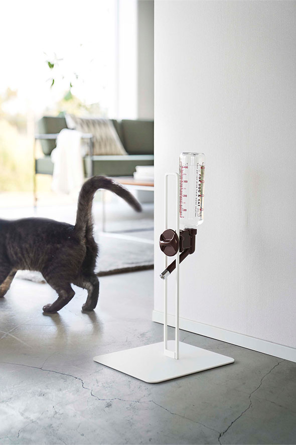 ペット用ボトル給水器スタンド タワー ブラック