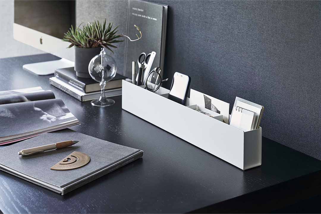 スリムデスクオーガナイザー タワー ホワイト