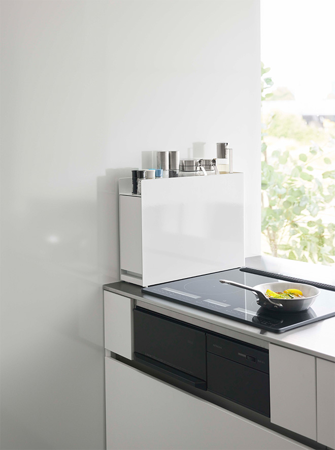 隠せる調味料ラック タワー ホワイト