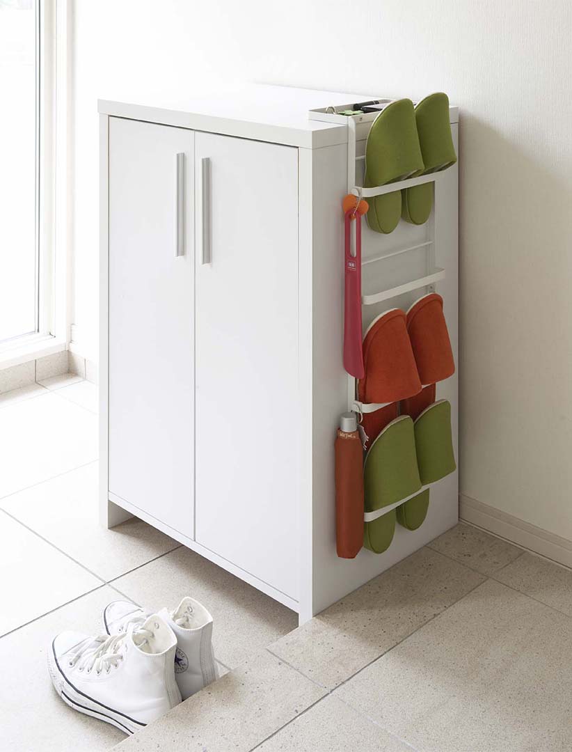 引っ掛け式スリッパラック タワー ホワイト