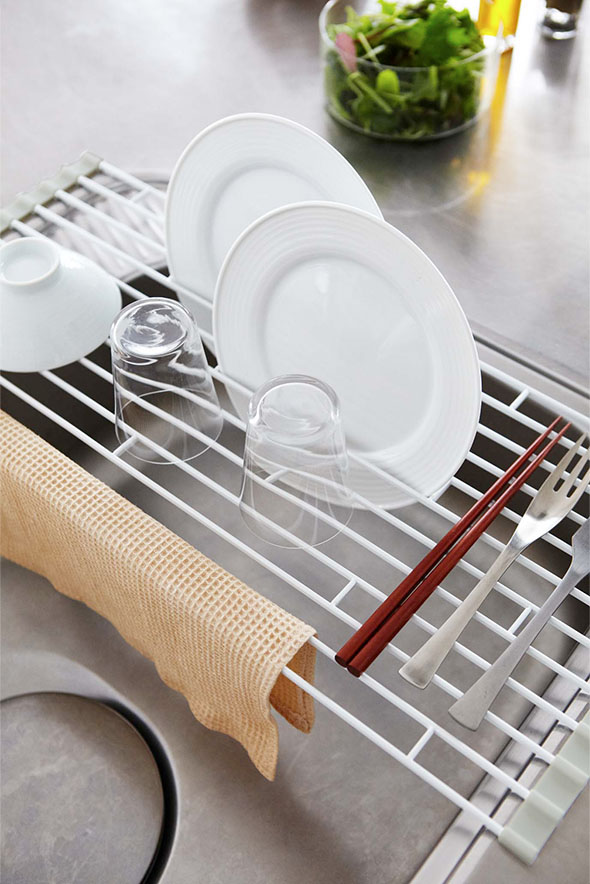 折り畳み水切りラック プレート S ホワイト