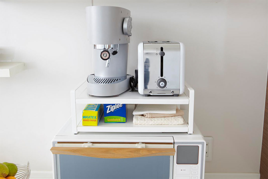 レンジ上ラック タワー ホワイト