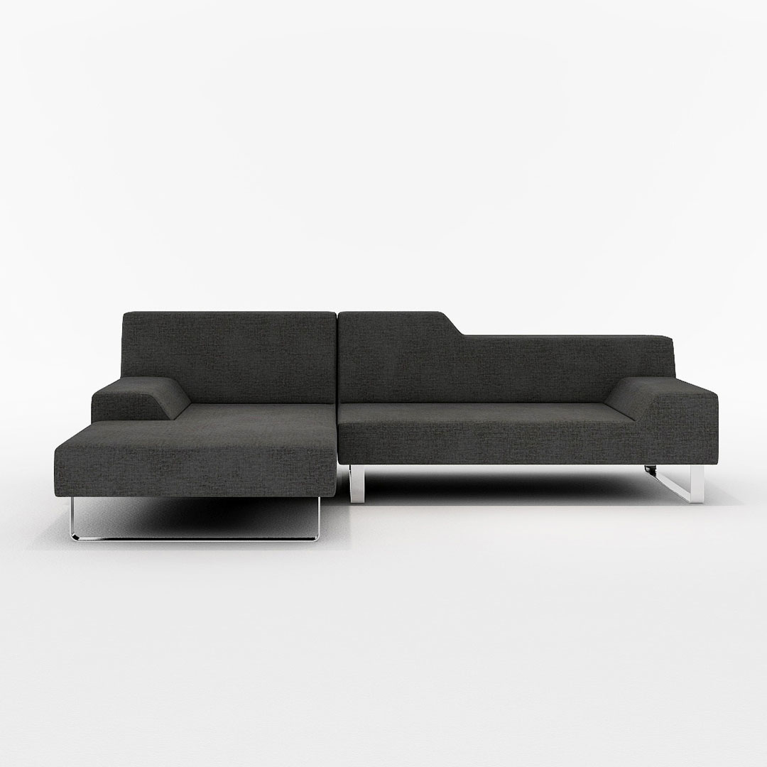 SIESTA カウチ 右側(脚カラー:クロムメッキ) GROUP4-HUダークグリーン