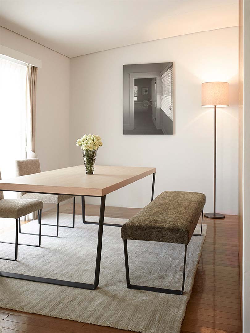 MD101BC ベンチ W160（脚カラー：ブラック） LMS-6（ブラウン）