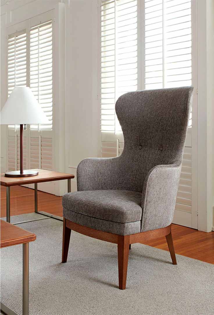 NC043W ラウンジチェア（脚カラー：アンバーブラック） XF-5（ダークグレー）