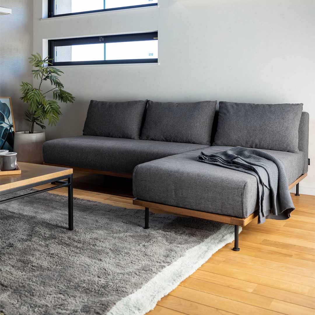 Mote.unit sofa long グレー