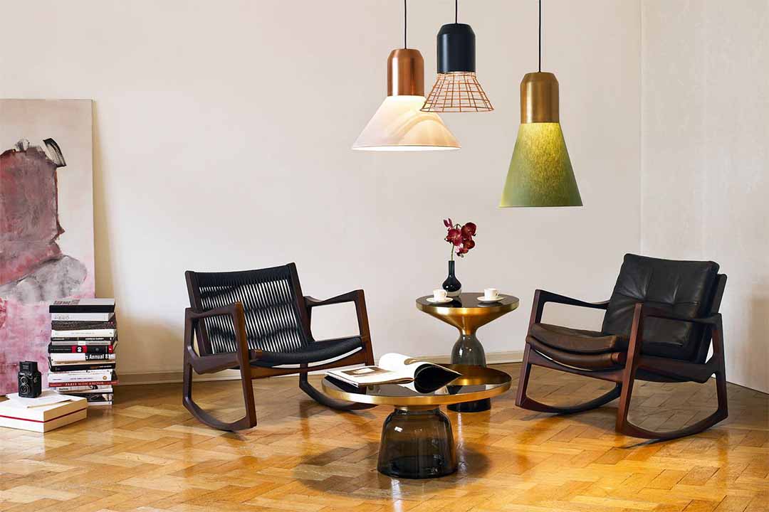 BELL COFFEE TABLE(脚カラー:エメラルドグリーン) 真鍮