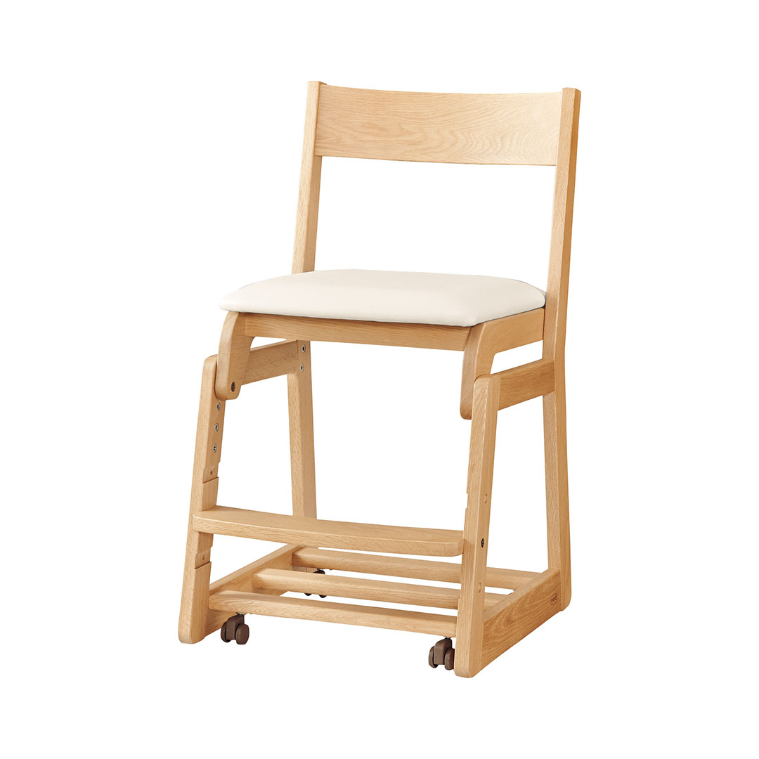 DSC-5304デスクチェア(脚カラー:ナチュラルオーク) ピンク