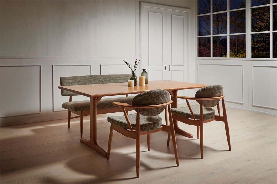 ボスダイニングテーブル W165 ウォールナットWP